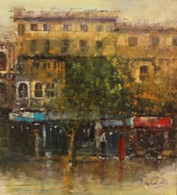 Fahad Ali, 18 x 16 Inch, Oil on Canvas, Citysscape Painting, AC-FAL-004